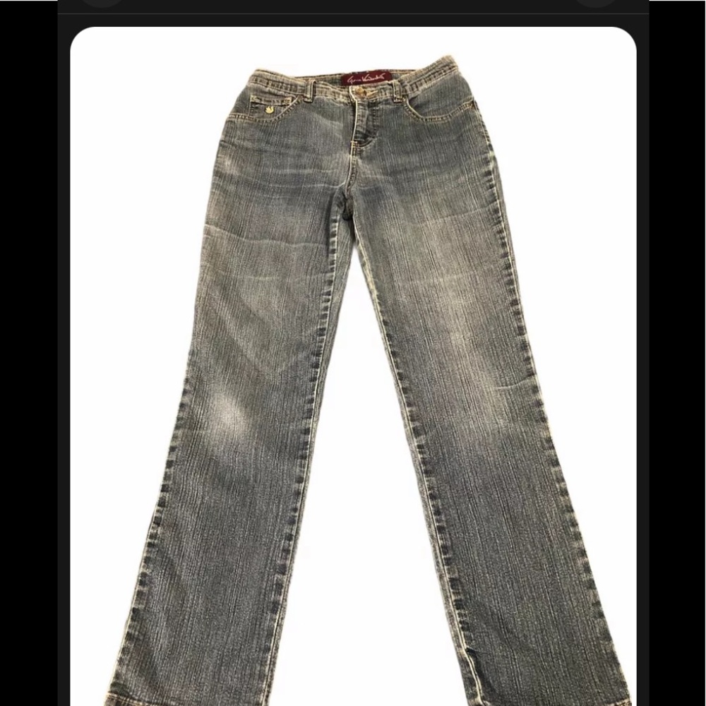 Gloria Vanderbilt Medium Wash Straight Leg Stretch Jeans MidRise Women’s Size 4P
